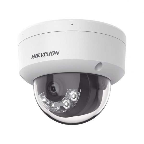 [Dual Light] Domo IP 2 Megapíxel / Lente 2.8 mm / 30 mts IR + 30 mts Luz Blanca / Micrófono Integrado / Antivandálico IK08 / ACUSENSE Lite / Exterior IP67 / H.265 / PoE / ONVIF / Micro SD