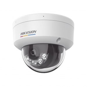 [Dual Light + ColorVu] Domo IP 2 Megapixel / Lente 2.8 mm / 30 mts IR + 30 mts Luz Blanca / Micrófono Integrado / ACUSENSE Lite / Exterior IP67 / IK08 / WDR 120 dB / PoE / Micro SD