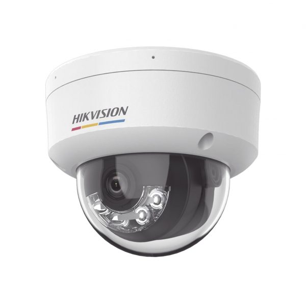 [Dual Light + ColorVu] Domo IP 2 Megapixel / Lente 2.8 mm / 30 mts IR + 30 mts Luz Blanca / Micrófono Integrado / ACUSENSE Lite / Exterior IP67 / IK08 / WDR 120 dB / PoE / Micro SD
