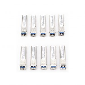 Paquete de 10 Piezas del Transceptor Industrial mini-Gbic SFP 1G LC TX:1310nm Para Fibra Mono Modo 20 Km