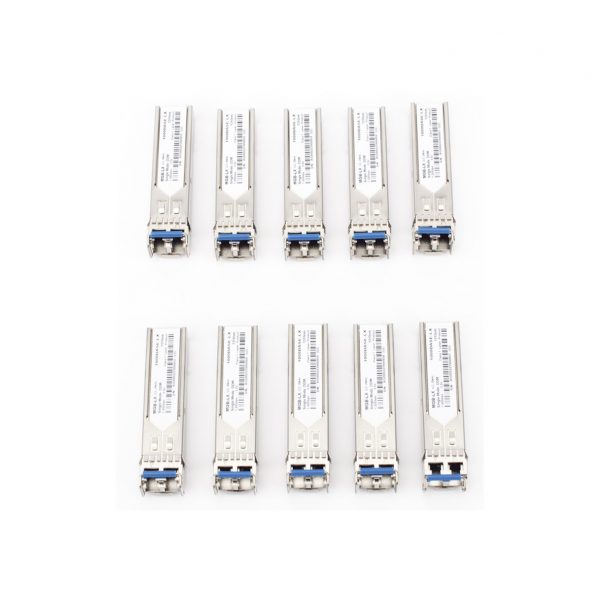 Paquete de 10 Piezas del Transceptor Industrial mini-Gbic SFP 1G LC TX:1310nm Para Fibra Mono Modo 20 Km