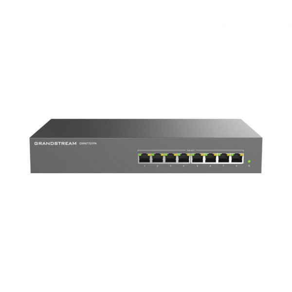 Switch PoE+ Gigabit No Administrable / 8 puertos 10/100/1000 Mbps / 8 puertos PoE+ / hasta 145W