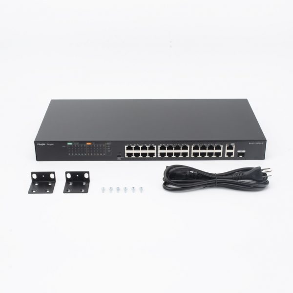 Switch PoE, no administrable hasta 370W, 2 puertos Gigabit y 24 puertos 10/100 Mbps, Monitoreable en la Nube - Imagen 3