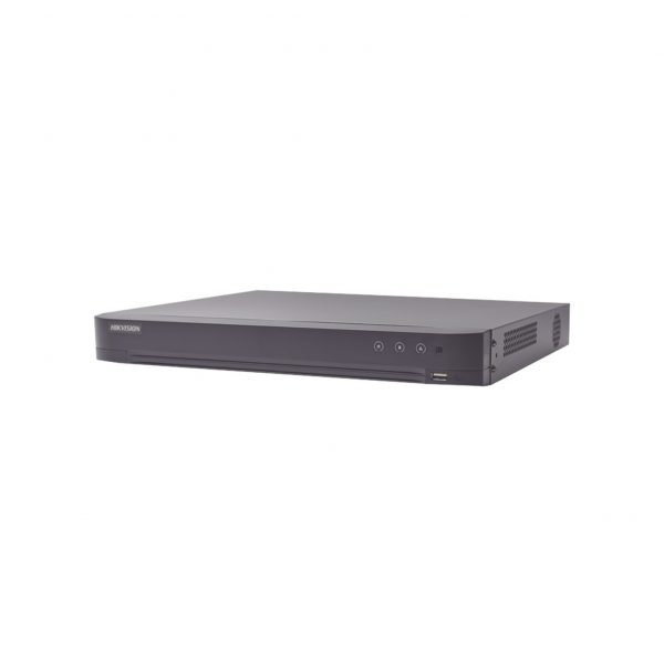 DVR 16 Canales TURBOHD + 16 Canales IP / 8 Megapixel (4K) / Audio por Coaxitron / ACUSENSE / Reconocimiento Facial / 2 Bahías de Disco Duro / Salida de Video en 4K / H.265+ / Alarmas I/O