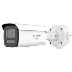 [ PROTECCIÓN ACTIVA] Bala IP 4 megapíxel / Lente 4 mm / 60 mts IR / Exterior IP67 / Micrófono y Bocina Integrado (Audio de Dos Vías) / DARKFIGHTER / PoE+ / Luz estroboscópica / ONVIF / Micro SD / 4 Analíticos