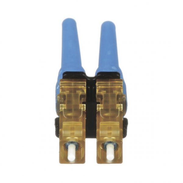 Conector de Fibra Óptica LC Duplex OptiCam, Monomodo 9/125 OS2, Pre-pulido, Color Azul - Imagen 2
