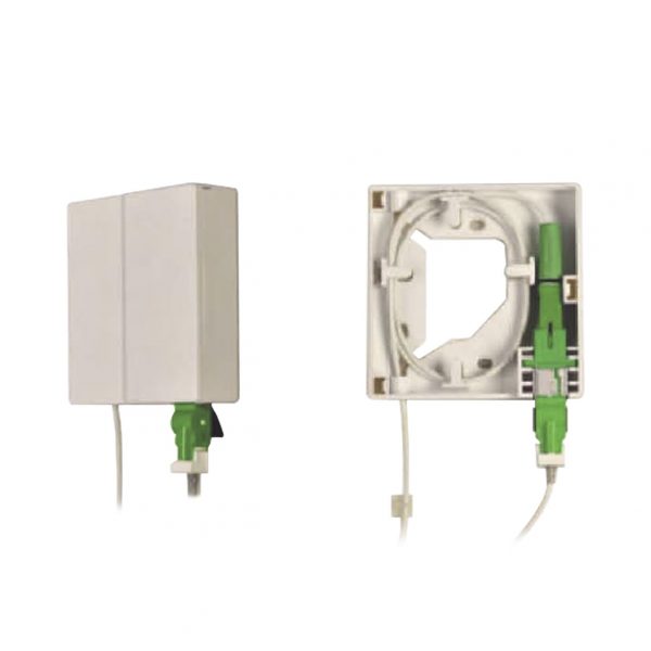 Caja Terminal de Fibra Óptica (Roseta) con un Acoplador SC/APC, color Blanco - Imagen 5