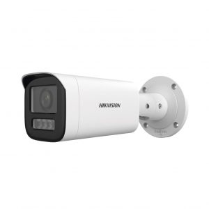 Bala IP 4 Megapíxel / Lente Motorizado 2.8 a 12 mm / Dual Light (50 mts IR + 50 mts Luz Blanca) / ACUSENSE Lite / Microfono Integrado / Exterior IP67 / WDR 120 dB / PoE / Micro SD