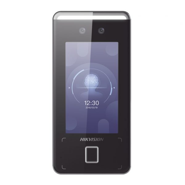 Terminal Min Moe WiFi de Reconocimiento Facial ULTRA RÁPIDO (Exterior IP65) / Hasta 1.5 mts en lectura / Soporta P2P Hik-Connect / 3,000 Usuarios /QR y Videoportero (ambientes de bajo ruido) / HIK-IA