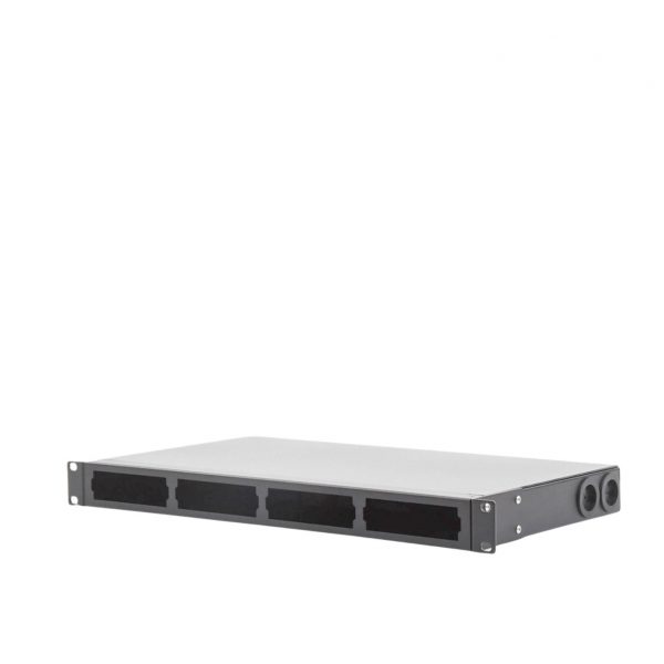 Distribuidor de fibra óptica vacío 19in, Acepta 4 placas Acopladoras de Linkedpro, hasta 24 fibras, 1UR, Incluye charola de empalme - Imagen 4