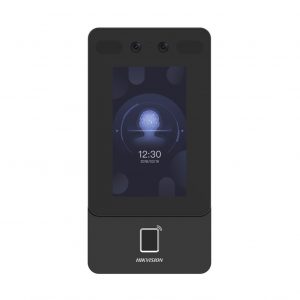 Terminal Min Moe PoE & WiFi de Reconocimiento Facial y Huella con Lector PROX EM / Exterior IP65 / Hasta 1.5 mts en Lectura de Rostro / Soporta P2P / 1,500 Rostros / 3,000 Huellas / Salida 12 Vcd para Chapa / PoE / SIP estándar / HIK-IA