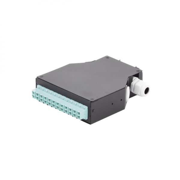 Distribuidor de Fibra Óptica para Riel Din, 12 Acopladores LC/UPC Duplex Multimodo con Charola de Empalme - Imagen 2