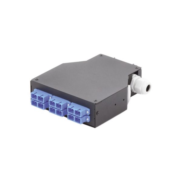 Distribuidor de Fibra óptica para Riel Din, 6 Acopladores SC/UPC Duplex Monomodo con Charola de Empalme - Imagen 2
