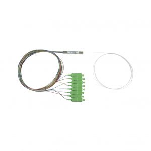 Splitter (Divisor Óptico) tipo PLC, de 1x8, conectores SC/APC de salida