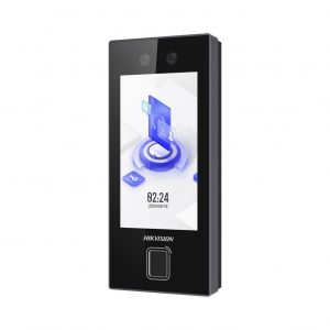 Terminal Facial Min Moe con LECTOR DE HUELLAS y Tarjetas PROX EM / 3000 Rostros / 3000 Huellas / Pantalla 4.5" / Administrable en la Nube con HikConnect Teams / Exterior IP65 / PoE / WiFi / HIK-IA
