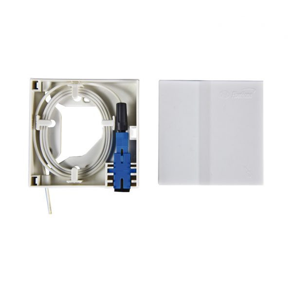 Caja Terminal de Fibra Óptica (Roseta) con un Acoplador SC/APC, color Blanco - Imagen 2