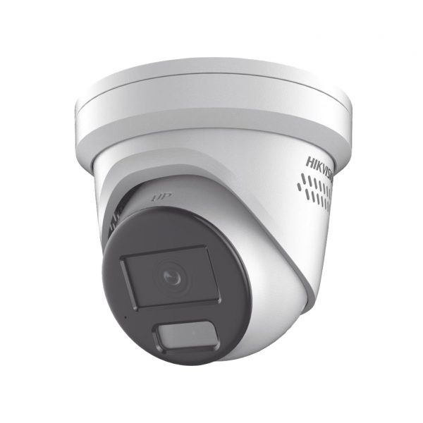 [Dual Light + ColorVu] Turret IP 4 Megapíxel / Lente 2.8 mm / 30 mts IR + 30 mts Luz Blanca / Exterior IP67 / Luz Intermitente y Alerta de Audio / Micrófono Integrado / Video analíticos (Filtro de Falsas Alarmas) / WDR 130 dB / Captura Facial