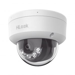 HiLook Series / Domo IP de 2 Megapíxel (1080p) / Lente 2.8 mm / 30 mts IR / Micrófono Integrado / Exterior IP67 / PoE / dWDR / H.265+ / ONVIF