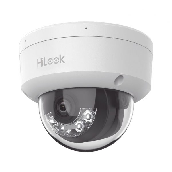 HiLook Series / Domo IP de 2 Megapíxel (1080p) / Lente 2.8 mm / 30 mts IR / Micrófono Integrado / Exterior IP67 / PoE / dWDR / H.265+ / ONVIF