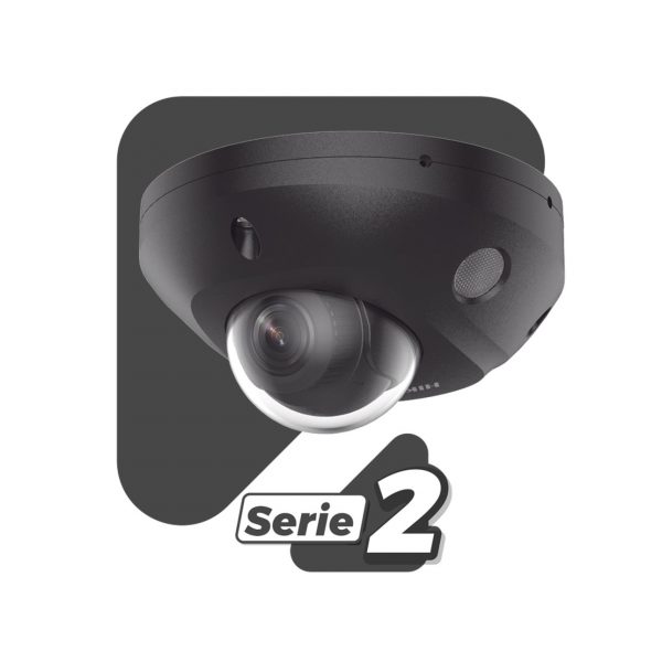 [Dual Light + 2 Micrófonos Integrados] Mini Domo IP 4 Megapíxel / Color Negro / Lente 2.8 mm / 30 mts Luz Blanca + 30 mts IR / ACUSENSE / Exterior IP67 / IK08 / WDR 120 dB / PoE / ONVIF / Alarmas I/O / Micro SD / ACUSEARCH - Imagen 2