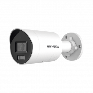 [Dual Light + ColorVu 3.0 + HikAI] Bala IP 8 megapíxel / Lente 2.8 mm / 40 mts IR + Luz Blanca / 2 Micrófonos Integrados / Exterior IP67 / Estrobo Luz Blanca / WDR 130 dB / ACUSENSE 3.0 / Metal / NEMA 4X / ACUSEARCH