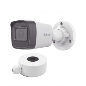 HiLook Series / Bala IP 4 Megapíxel / 30 mts IR / Exterior IP67 / PoE / dWDR / Lente 2.8 mm + Caja de conexión DS-1280ZJ-XS
