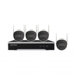 Kit IP Inalámbrico 1080p / NVR 4 Canales / 4 Cámaras Bala para Exterior / 1 HDD de 1 TB / Modo Repetidor