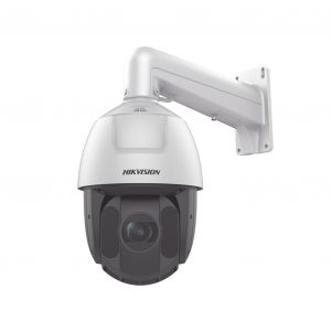 PTZ IP 4 Megapíxel / 25X Zoom / 150 mts IR / DARKFIGHTER / ACUSENSE (Evita Falsas Alarmas) / Exterior IP66 / WDR 120 dB / PoE+ / Alarmas y Audio I/O / Micro SD / Metal / 24 VCA