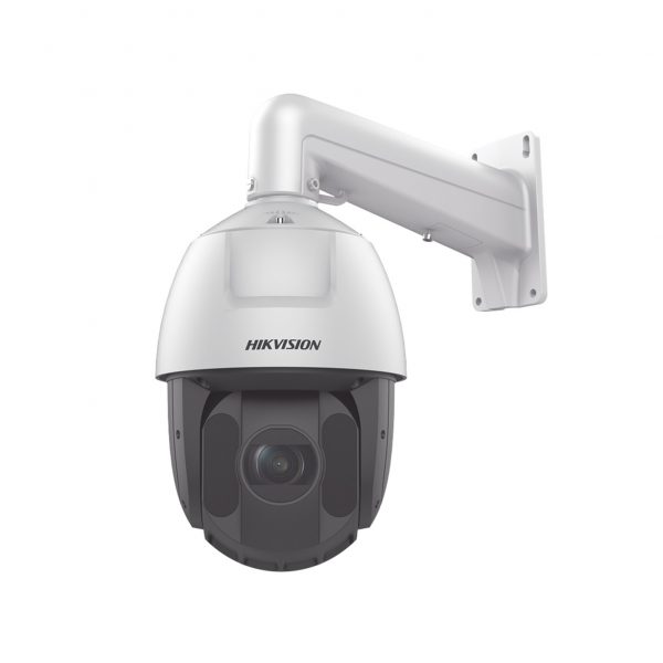 PTZ IP 4 Megapíxel / 25X Zoom / 150 mts IR / DARKFIGHTER / ACUSENSE (Evita Falsas Alarmas) / Exterior IP66 / WDR 120 dB / PoE+ / Alarmas y Audio I/O / Micro SD / Metal / 24 VCA