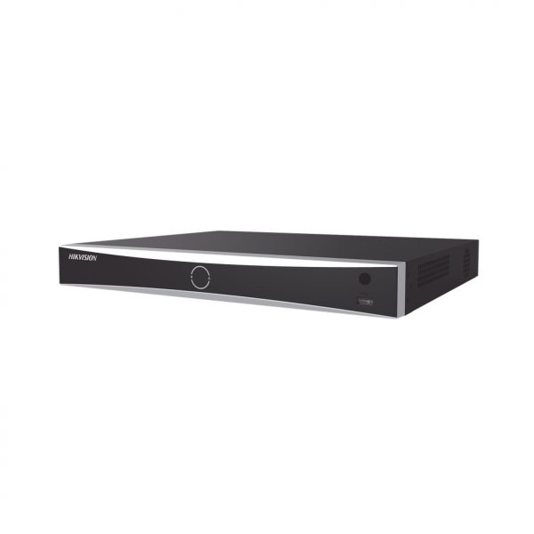 NVR 12 Megapíxel (4K) / 16 canales IP / AcuSense (Evita Falsas Alarmas) / Reconocimiento Facial / 2 Bahías de Disco Duro / HDMI en 4K / Sin Puertos PoE+ / Alarmas I/O