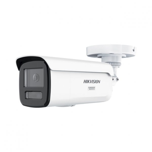 [Dual Light + ColorVu 3.0 + HikAI] Bala IP 6 Megapíxel / Lente 4 mm / 60 mts IR + Luz Blanca / Exterior IP67 / Estrobo Azul y Rojo / WDR 130 dB / ACUSENSE 3.0 / Metal / NEMA 4X / ACUSEARCH