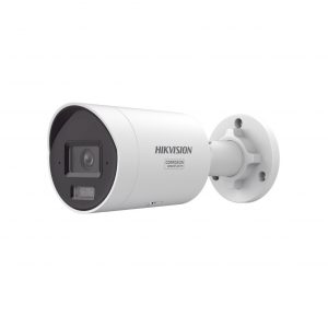 [Dual Light + ColorVu 3.0 + HikAI] Bala IP 6 Megapíxel / Lente 2.8 mm / 40 mts IR + Luz Blanca / 2 Micrófonos Integrados / Exterior IP67 / Estrobo Azul y Rojo / WDR 130 dB / ACUSENSE 3.0 / Metal / NEMA 4X / ACUSEARCH