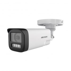 [Audio Bidireccional + Dual Light + ColorVu] Bala TURBOHD 4K (8 Megapíxel) / Lente 3.6 mm / 80 mts IR EXIR + 80 mts Luz Blanca / Micrófono y Bocina Integrado / Exterior IP67 / Metal / dWDR