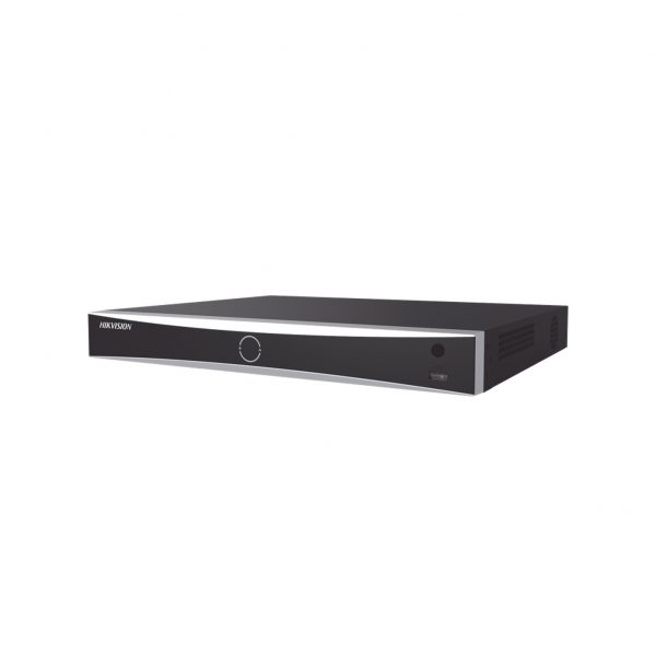 NVR 12 Megapíxel (4K) / 32 canales IP / 16 Puertos PoE+ / Reconocimiento Facial / AcuSense (Evita Falsas Alarmas) / 2 Bahías de Disco Duro / HDMI en 4K / Alarmas I/O / 300 Metros PoE Modo Extendido