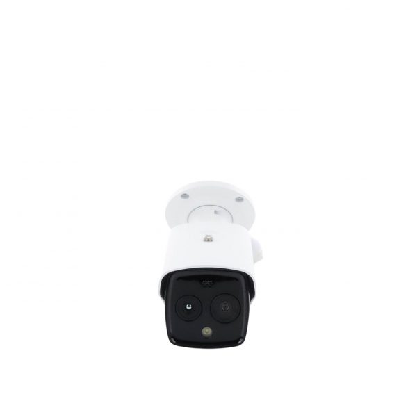 Bala IP Dual / Térmica 6.9 mm (256 x 192) / Óptico 6.4 mm (4 Megapíxel) / 30 mts IR / Exterior IP67 / PoE / Termométrica / Detección de Temperatura / Sirena y Luz Intermitente Integrada / Micro SD - Imagen 3