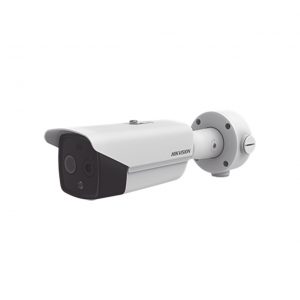 Bala IP Dual / Térmica 6.2 mm (160 x 120) / Óptico 8 mm (4 Megapíxel) / DETECCIÓN DE PERSONAS 182 m /40 mts IR / Exterior IP67 / PoE / Termométrica / Detección de Temperatura / Sirena y Luz Inte / Micro SD 32 GB Incluida