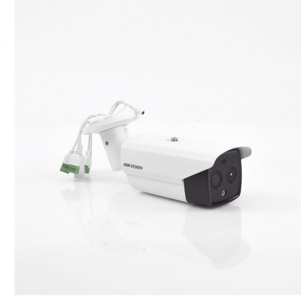 Bala IP Dual / Térmica 6.2 mm (160 x 120) / Óptico 8 mm (4 Megapíxel) / DETECCIÓN DE PERSONAS 182 m /40 mts IR / Exterior IP67 / PoE / Termométrica / Detección de Temperatura / Sirena y Luz Inte / Micro SD 32 GB Incluida - Imagen 2