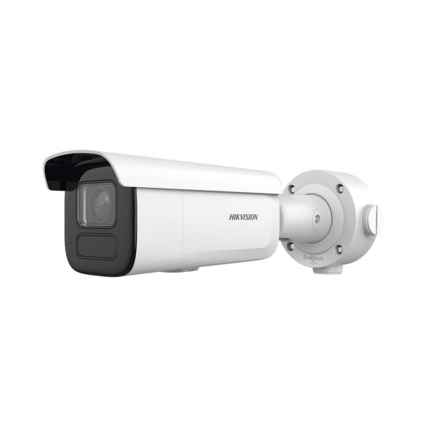 Bala IP 6 Megapíxel / Lente Mot. 2.7 a 13.5 mm / 60 mts IR EXIR / Exterior IP67 / IK10 / DARKFIGHTER / PoE+ / Micro SD / Audio y Alarmas I/O / 4 Analíticos: AcuSense, Detección Facial, Conteo de Personas por Cruce y Zona