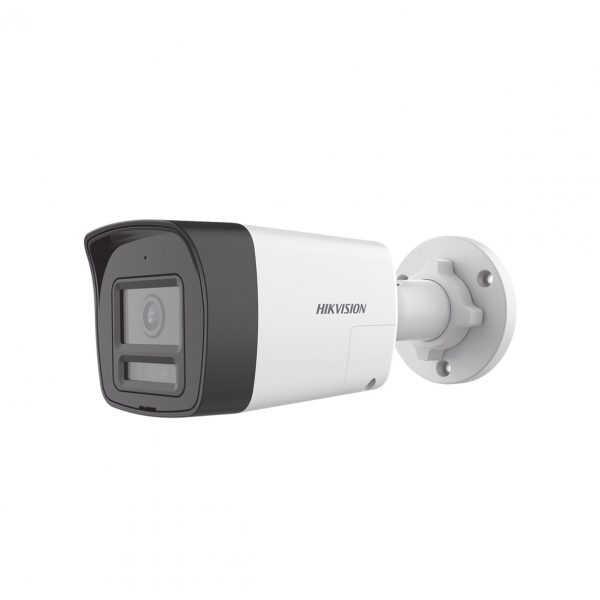 [Audio Bidireccional + Dual Light + ColorVu] Bala TURBOHD 3K (5 Megapíxel) / Lente 2.8 mm Angulo de visión 112° / 30 mts IR EXIR + 20 mts Luz Blanca / Micrófono y Bocina Integrado / Exterior IP67 / Metal / dWDR