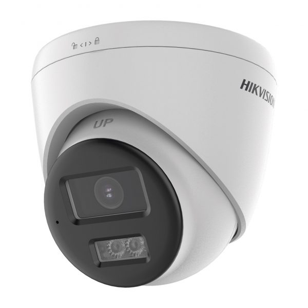 [Audio Bidireccional + Sirena & Estrobo + Dual Light + ColorVu] Turret TURBOHD 4K (8 Megapíxel) / Lente 2.8 mm / 40 mts IR EXIR + 40 mts Luz Blanca / Sirena / Micrófono y Bocina Integrado / Exterior IP67 / dWDR