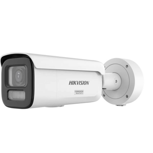 [Dual Light + ColorVu 3.0 + HikAI] Bala IP 4 Megapíxel / Lente Mot. 2.8 a 12 mm / 60 mts IR + Luz Blanca / Exterior IP67 / WDR 130 dB / ACUSENSE 3.0 / Microfono Integrado / Metal / NEMA 4X / ACUSEARCH