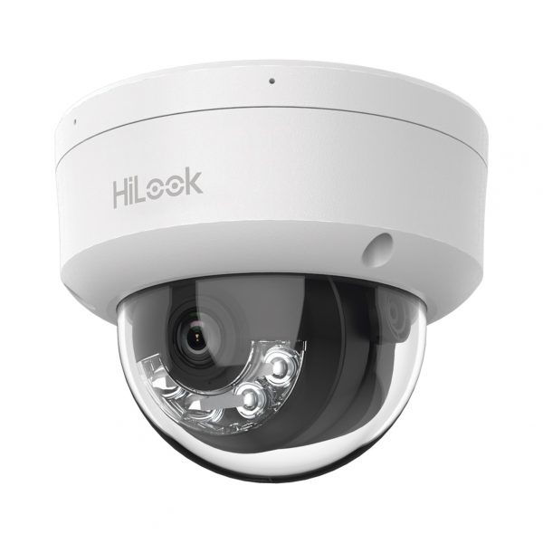 [Dual Light] Domo IP de 2 Megapíxel (1080p) / Lente 2.8 mm / 20 mts IR + 15 mts Luz Blanca / Micrófono Integrado / ACUSENSE Lite / Uso en interior / PoE / dWDR / H.265+ / ONVIF