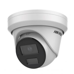 Turret IP 8 Megapíxel (4K) / Lente 2.8 mm / 40 mts IR / Exterior IP67 / Micrófono Integrado / DARKFHGITER / Alarmas y Audio I/O / PoE / ONVIF / Micro SD / 4 Analíticos: AcuSense, Deteccion Facial, Conteo de Personas por Cruce y Zona