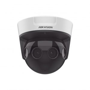 PanoVu Series / Vista Panorámica 180° / 8 Megapíxel en Total / 4 Lentes 2.8 mm (2 Megapíxel) / 20 mts IR EXIR / Exterior IP67 / IK10 / 12 Vcc / PoE+ / MicroSD