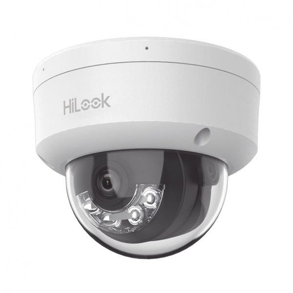 HiLook Series / Domo IP de 4 Megapíxel / Lente 2.8 mm / 30 mts IR / Micrófono Integrado / Exterior IP67 / PoE / WDR 120 / H.265+ / ONVIF