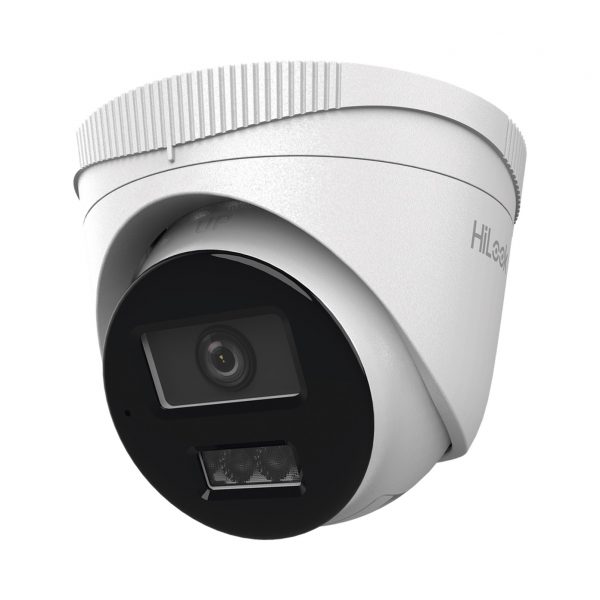 [Dual Light] Turret IP de 2 Megapíxel / Lente 2.8 mm / Ángulo de visión 101° / 20 mts IR + 15 mts Luz Blanca / Micrófono Integrado / ACUSENSE Lite / Exterior IP67 / PoE / dWDR / H.265+ / ONVIF