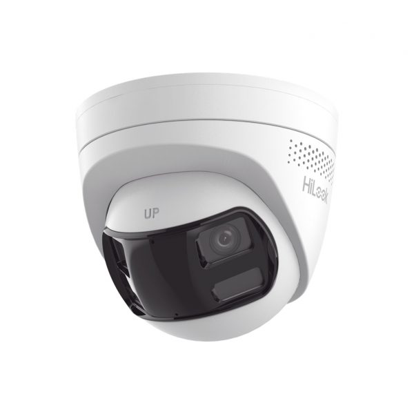 [Dual Light] Turret IP 8 Megapíxel / Imagen Panorámica 180°/ PoE / Micrófono y Bocina Integrado / Exterior IP67 / Audio Bidireccional / Alarma Visual y Auditiva Integrada / Smart Supplement Light / Micro SD 512 GB