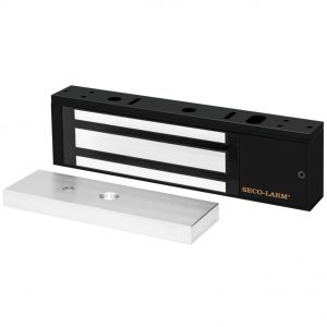 Chapa Magnética 1200 Lbs / En Color Negro / Con Sensor De Adherencia / Led De Estatus / Alimentación 12/24 Vdc Ajustable / Libre de Magnetismo Residual