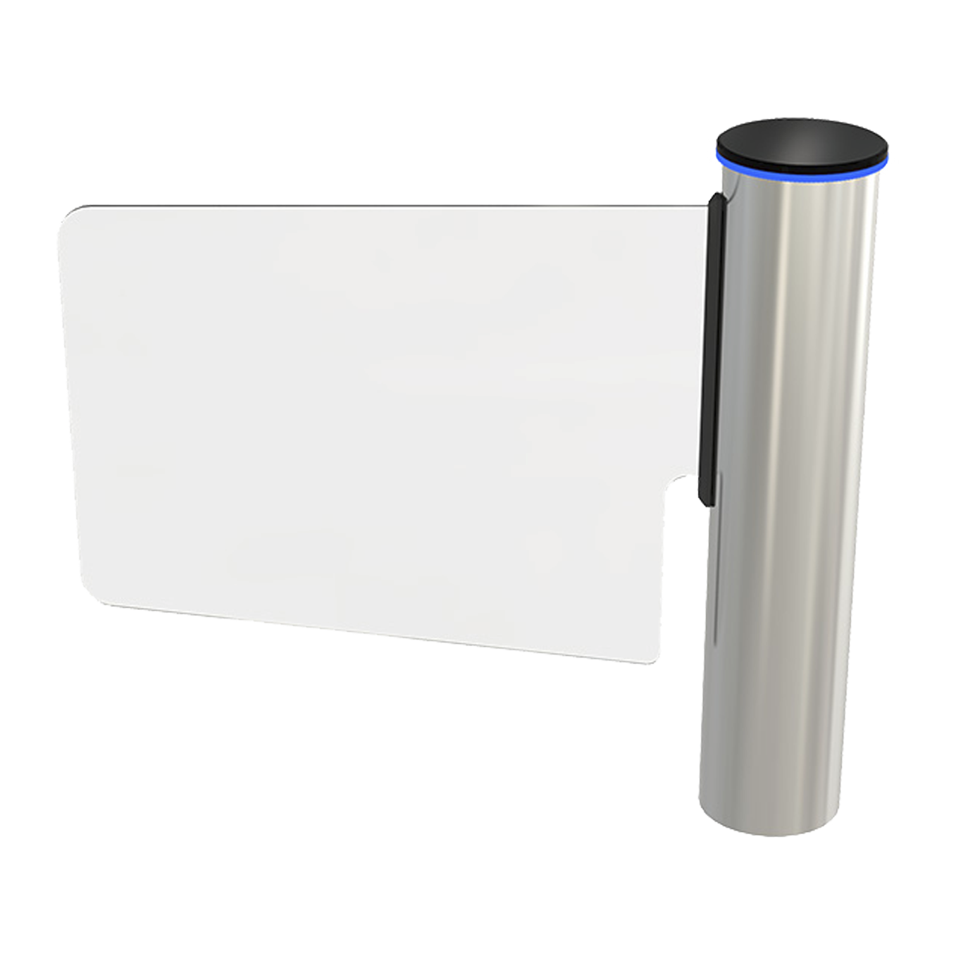 Torniquete Tipo Ala o Bandera Fabricado en Acero Inoxidable 304 con Hoja de Cristal Templado / Acceso Bidireccional con Corona LED