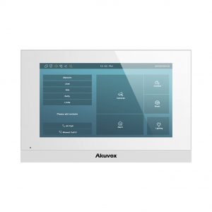 Monitor Color Blanco Linux / Pantalla Touch de 7 Pulgadas / SIP / POE / WIFI / Compatible con Frentes de Calle Akuvox